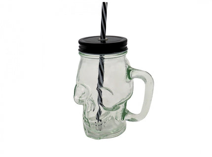 verre cocktail crane transparent avec couvercle 500ml