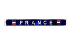 écharpe légère satinée bleu motif france 1.3m