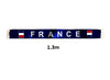 écharpe légère satinée bleu motif france 1.3m