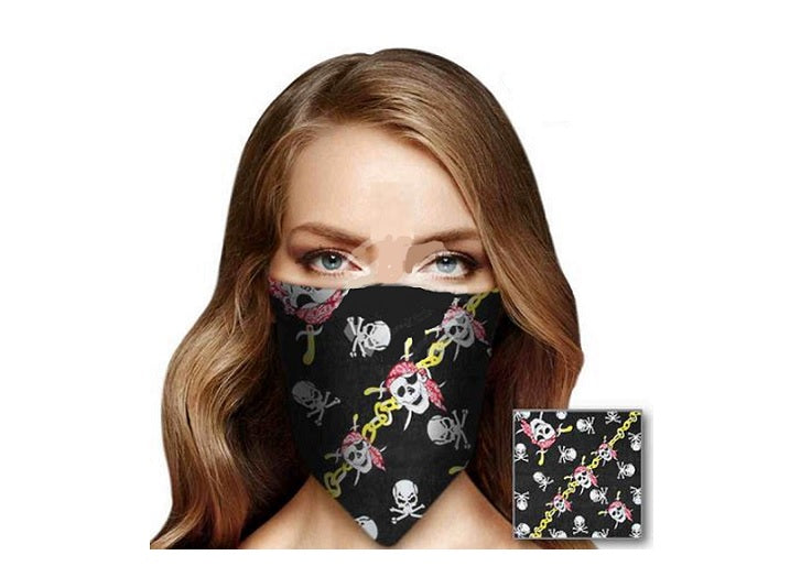 bandana crnes pirates et chaînes noir