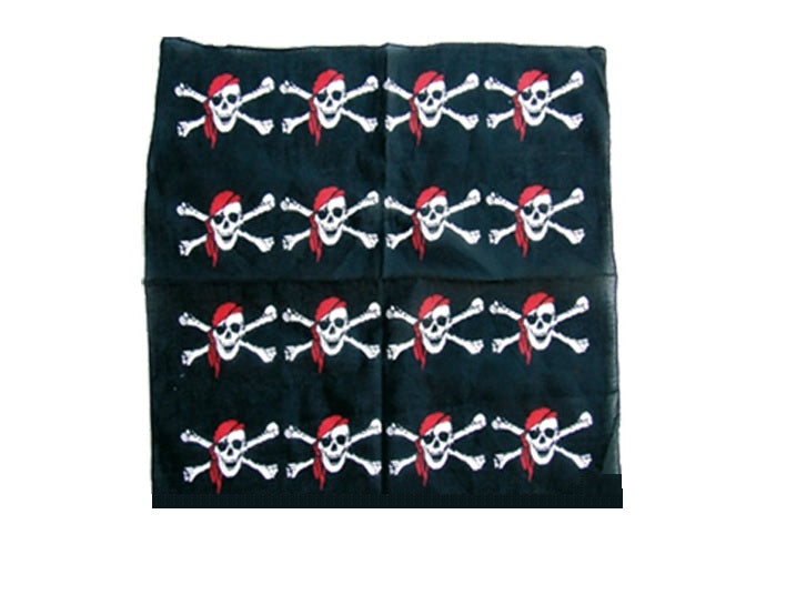 bandana 16 pirates noir & rouge