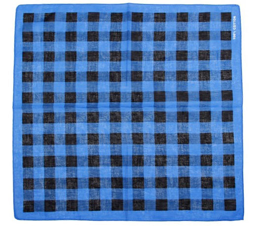 bandana à carreaux noir & bleu