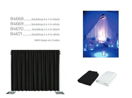 décoration toile de fond lounge noir 2x3m