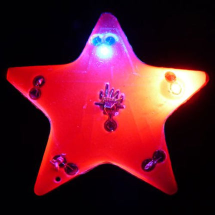 badge/magnet étoile rouge led''s rouge