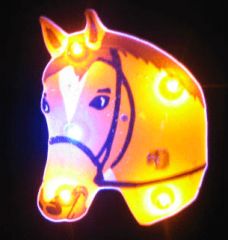 badge/magnet led tête de cheval