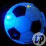 badge/magnet led football noir & blanc