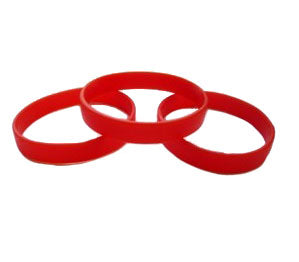 bracelet en silicone rouge