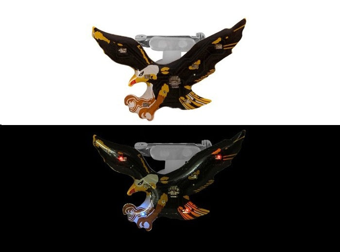 badge led aigle noir