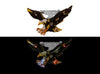 badge led aigle noir