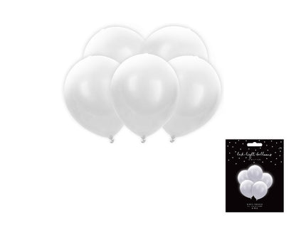 lot de 5 ballons led lumineux blanc