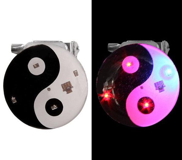 badge led ying yang noir/blanc