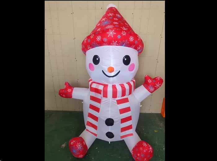 bonhomme de neige gonflable lumineux 220v 1.2m