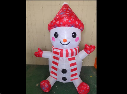 bonhomme de neige gonflable lumineux 220v 1.2m