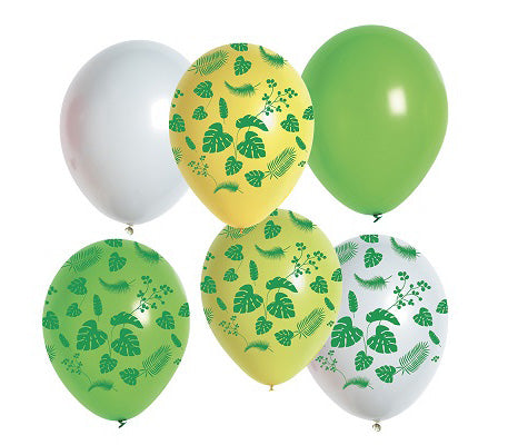 lot de 6 ballons de fête ambiance forêt