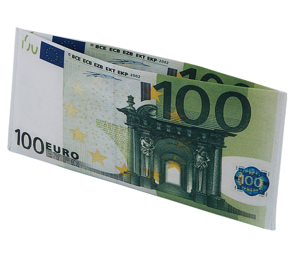 porte-billets motif 100 euros 19cm