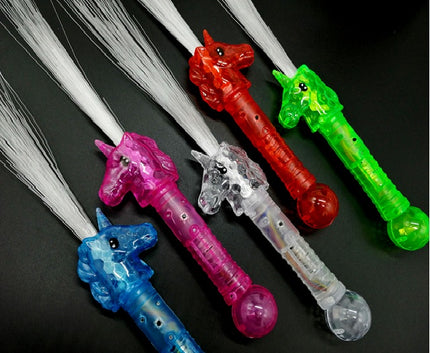 baton fibres lumineuses led licorne mix 43cm