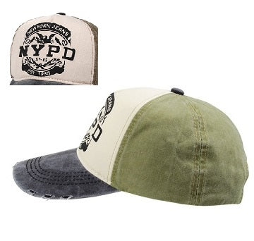 casquette coton vintage nypd noir blanc vert olive