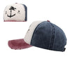 casquette coton vintage ancre change tide rouge blanc bleu