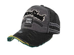 casquette coton vintage rock shark 1969 gris brun