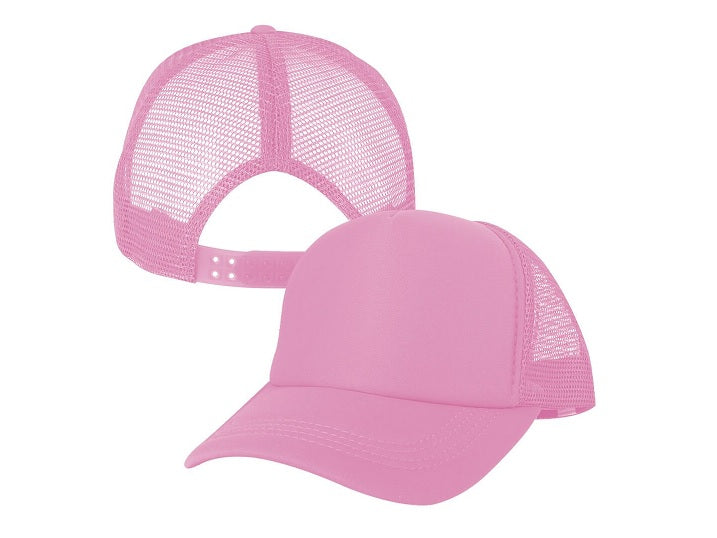 casquette baseball rose ajourée