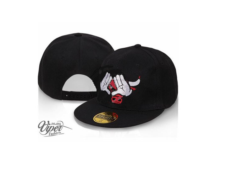 casquette snapback bull & gants noir et noir