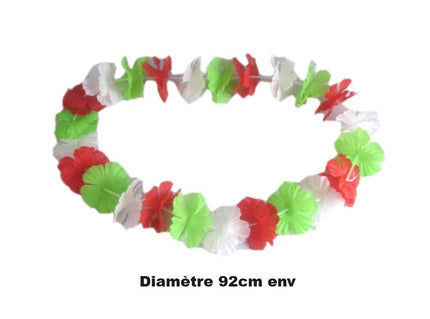 collier tahiti italie vert blanc rouge 60mm