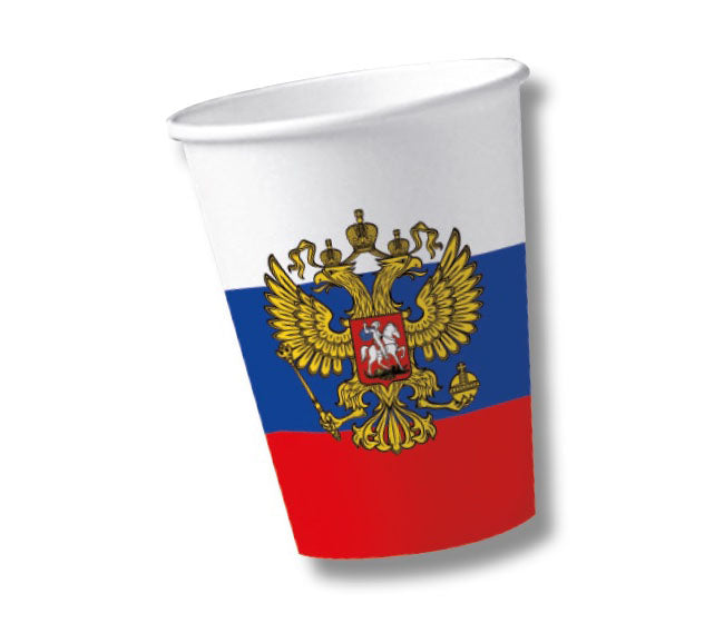 lot de 10 gobelets en papier russie 20cl