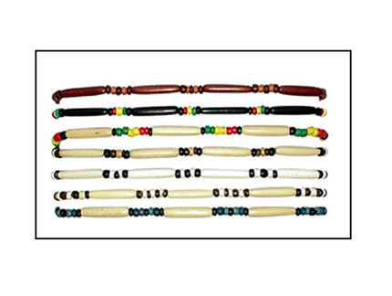 collier de perles en bois multicolore mix iii 40cm