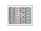collier de perles en bois multicolore mix i 40cm