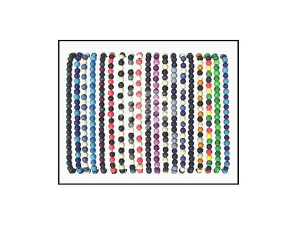 collier de perles en bois multicolore mix i 40cm