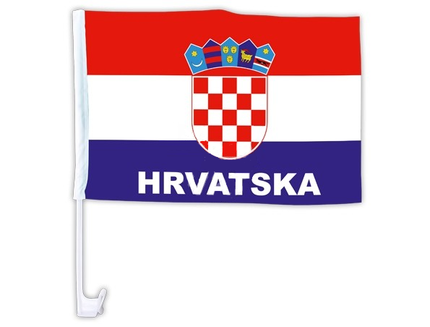 drapeau pour voiture croatie 30x45cm