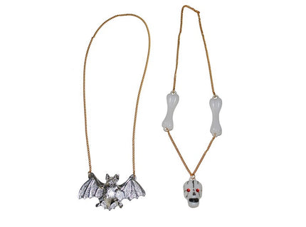 collier motifs halloween famille addams mix