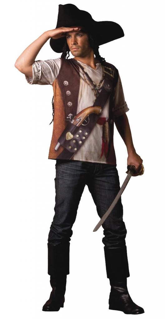 t-shirt 3d homme pirate taille 54