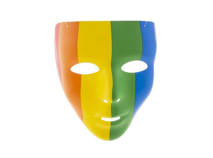 masque coque rainbow arc en ciel adulte