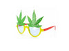 lunettes gag motif feuilles cbd vert jaune rouge 15cm