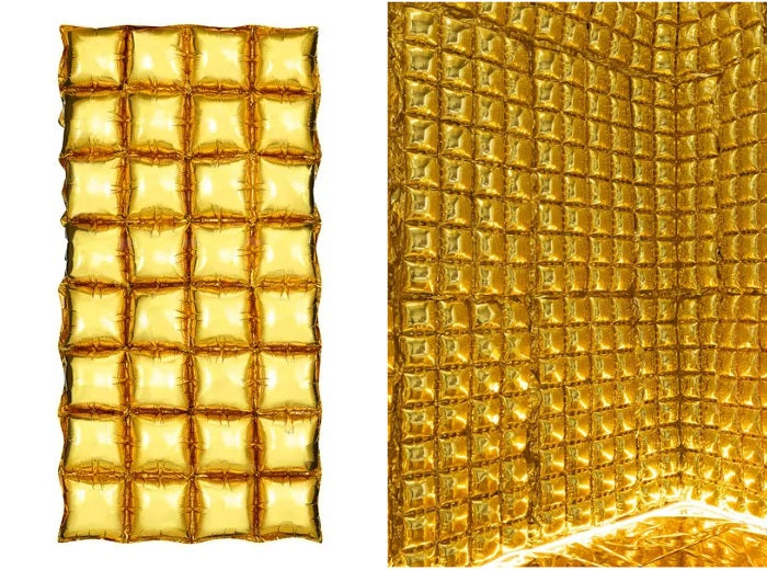 décoration gonflable rideau ballons or aluminium 72x143cm