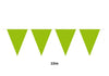 guirlande 15 fanions uni vert citron 10m