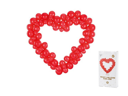 kit structure ballons en forme de coeur rouge 1.6m