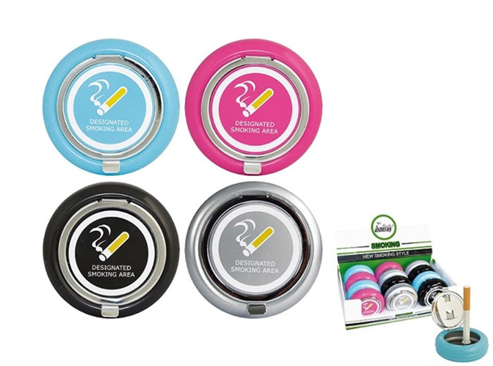 cendrier de poche en métal avec éteignoir mix