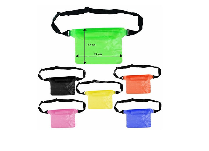 sac étanche banane néon hipbag pour appareil électronique mix