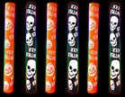 baton lumineux mousse crânes halloween 47cm
