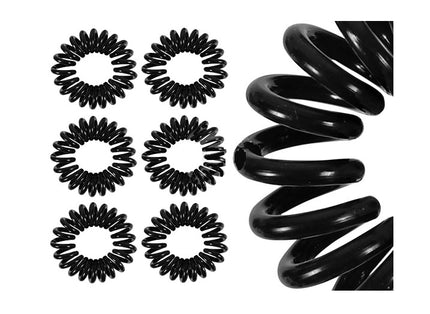 chouchou ou bracelet spirale élastique noir 2cm