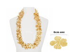 collier de fleurs tahiti hawaï réveillon or