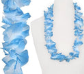 collier de fleurs. tahiti bleu blanc 60mm