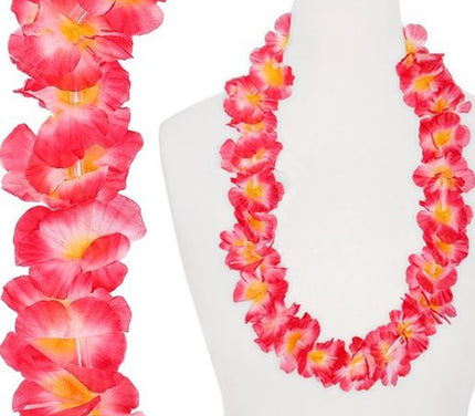 collier de fleurs. tahiti rouge et jaune 60mm