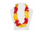 collier de fleurs épais tahiti rouge jaune 80mm