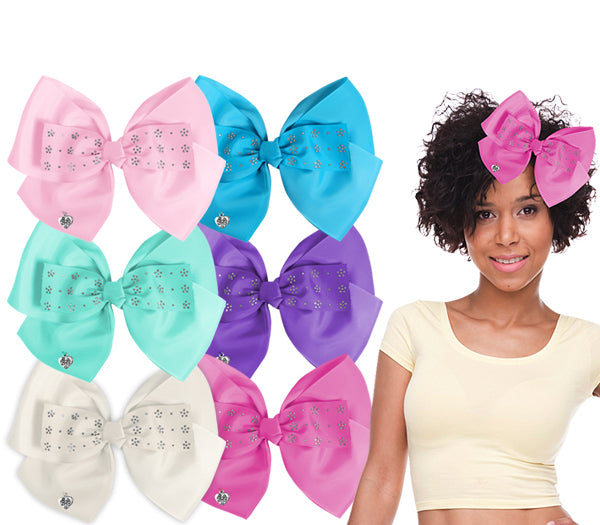 barrette clip double noeud papillon avec strass mix