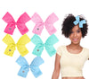 barrette clip noeud avec piqué strass mix
