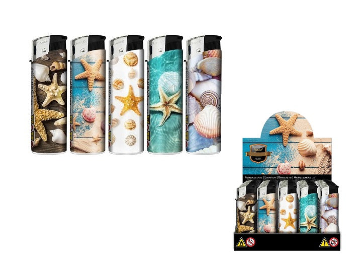 lot de 50x briquets électroniques rechargeables coquillages