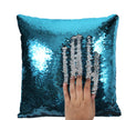 coussin sirène turquoise/argent 38cm